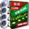 4X LAMPKI SOLARNE OGRODOWE WBIJANE DYSK NAJAZDOWE 16 LED WODOODPORNE PRO600 (tds0572)